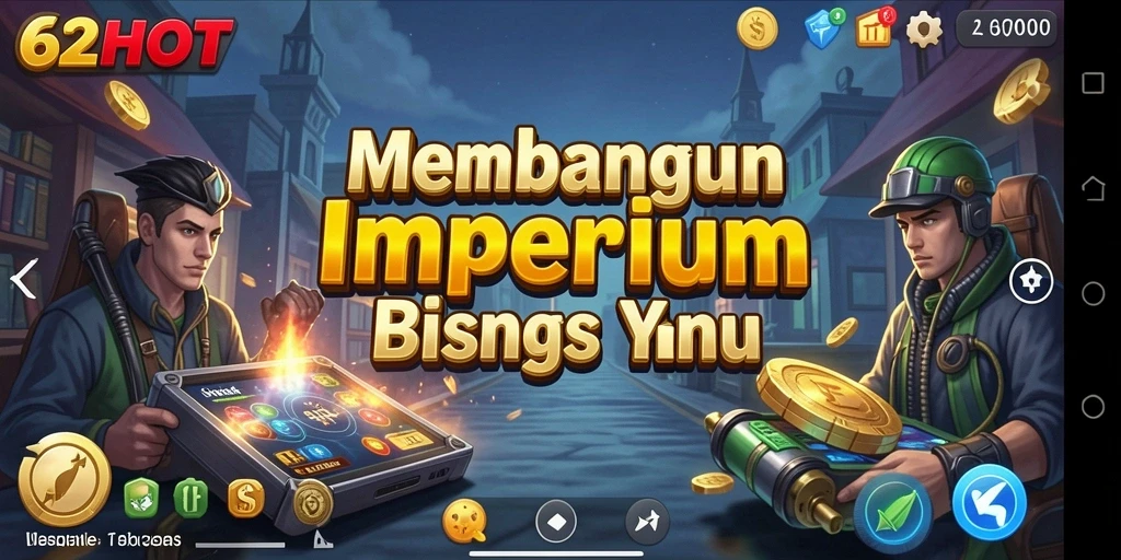 Tampilan gameplay Tycoon 62HOT menunjukkan proses membangun bisnis.