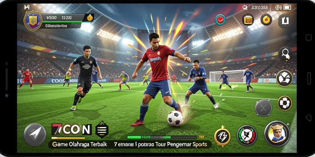 Tampilan gameplay seru dalam game olahraga 7CONE.
