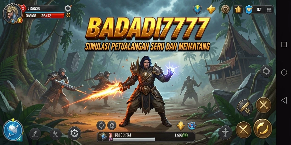 Tampilan utama BADAI777 menampilkan gameplay Simulation yang mendalam.