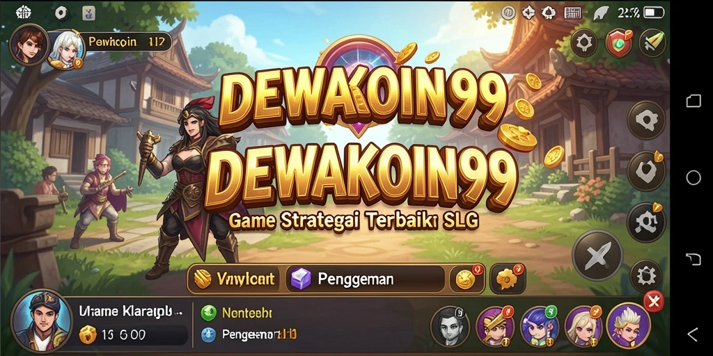Screenshot gameplay DEWAKOIN99 menampilkan strategi pertempuran yang dinamis.