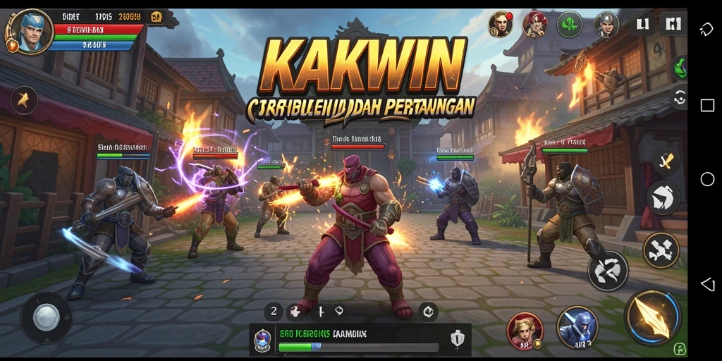 Tangkapan layar KAKWIN menampilkan aksi pertempuran strategis yang menegangkan.