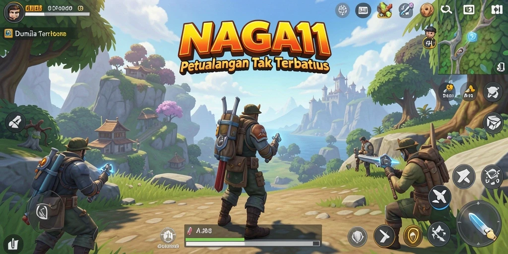 Menampilkan gameplay dinamis dalam dunia terbuka NAGA11.