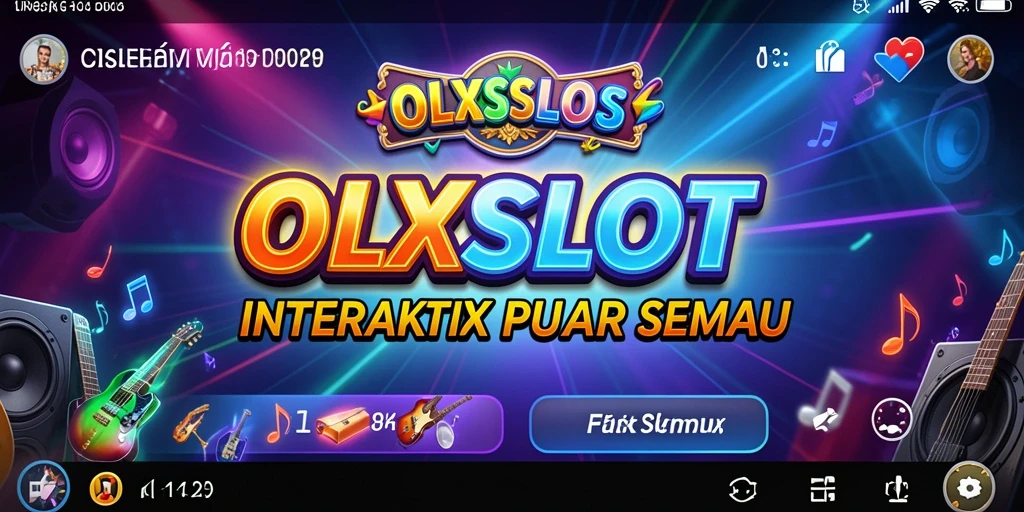 Tampilan gameplay menarik dari OLXSLOT dengan berbagai pilihan musik.