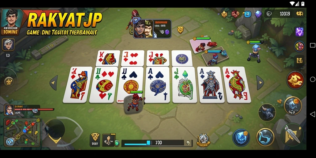 Screenshot gameplay RAKYATJP menampilkan suasana seru permainan Domino.