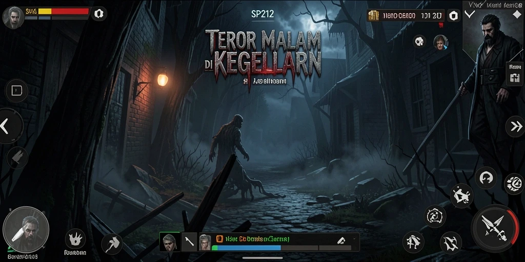 Gameplay SP212 yang penuh ketegangan dan kegelapan.