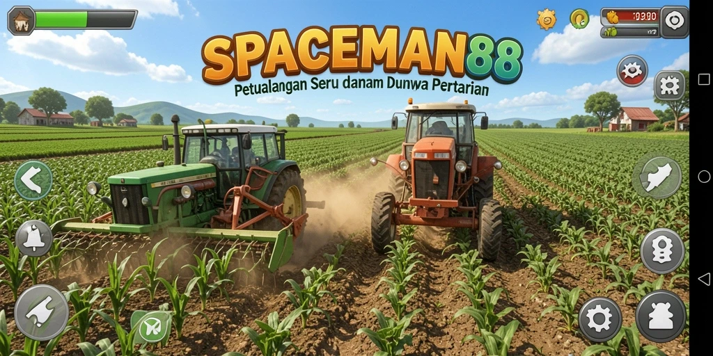 Tampilan gameplay menarik dari SPACEMAN88 dengan aktivitas bertani yang seru.