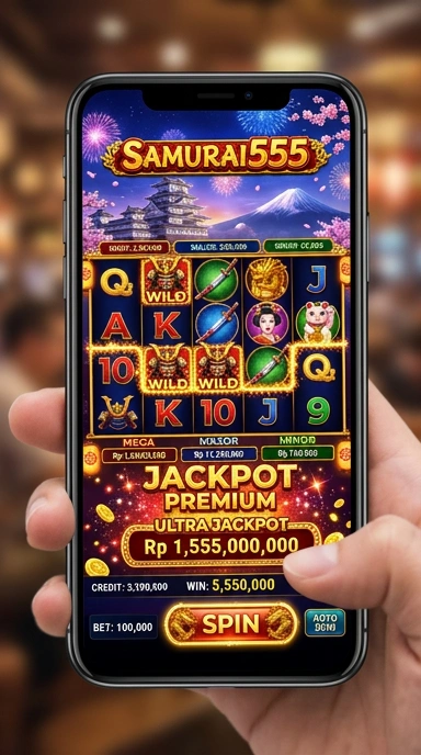 Tampilan antarmuka pengguna samurai555 yang sederhana dan mudah dipahami.